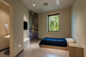 this is a picture of a bedroom on the withdrawal management unit